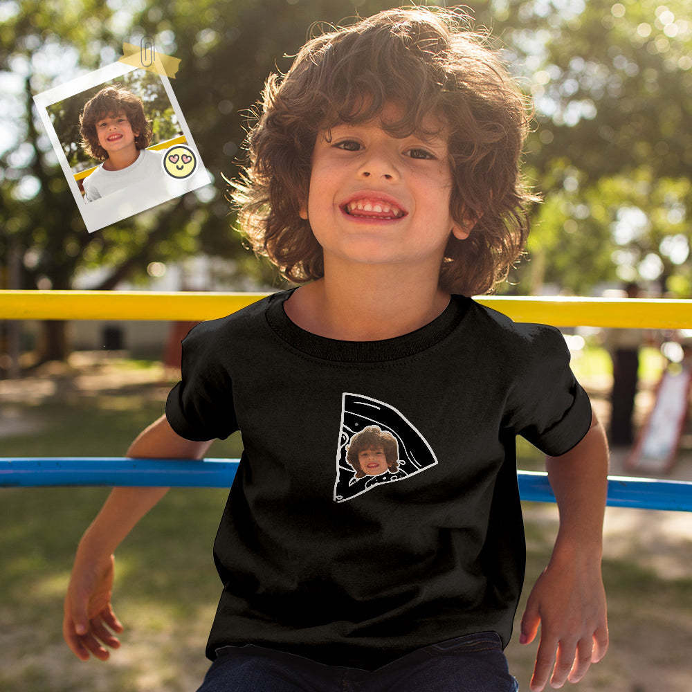 Custom Photo Family Matching T-shirt Pizza Splicing - FaceSocksUSA