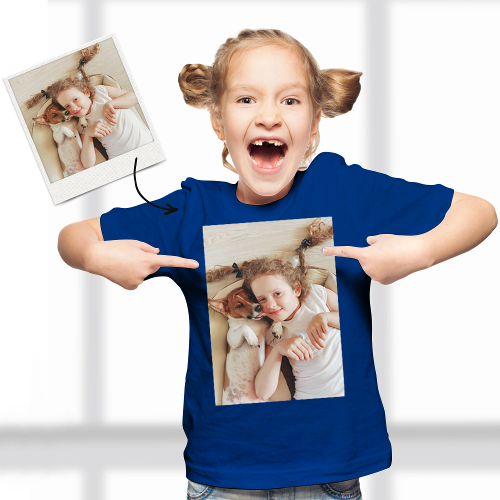 Independence Day Custom Photo Kid T-Shirt 2-6 years old Cotton T-Shirt-FaceSocksUSA
