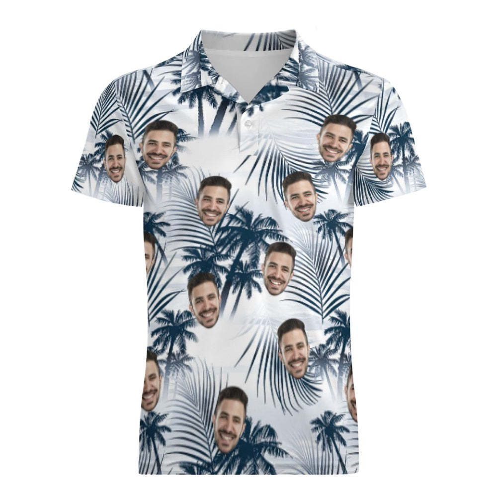 Custom Face Polo Shirt Personalised Gentle Hawaiian Golf Shirts