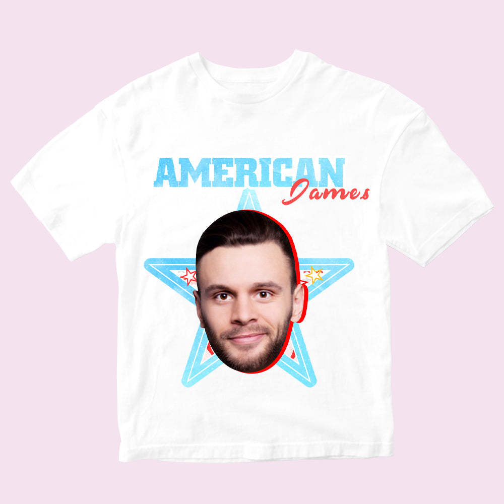 Custom USA Graphic Shirt Face T-shirt