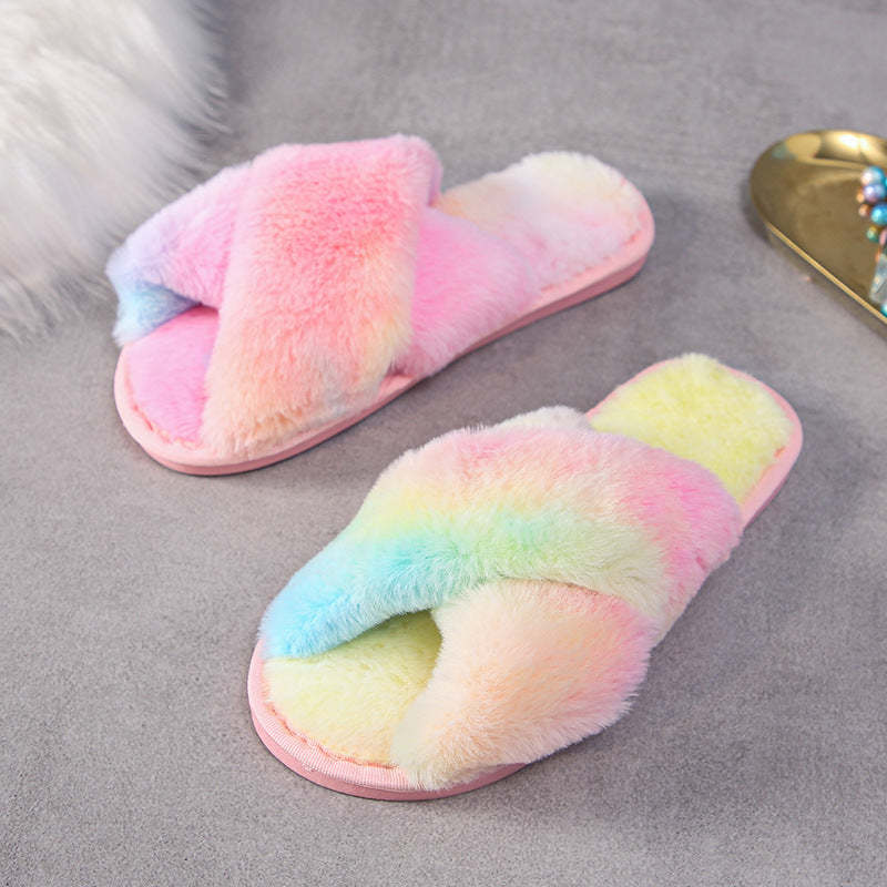 Custom Plush Slippers Personalized Bridal Fluffy Cross Pearls Slippers Wedding Gift for Bride	 - FaceSocksUSA