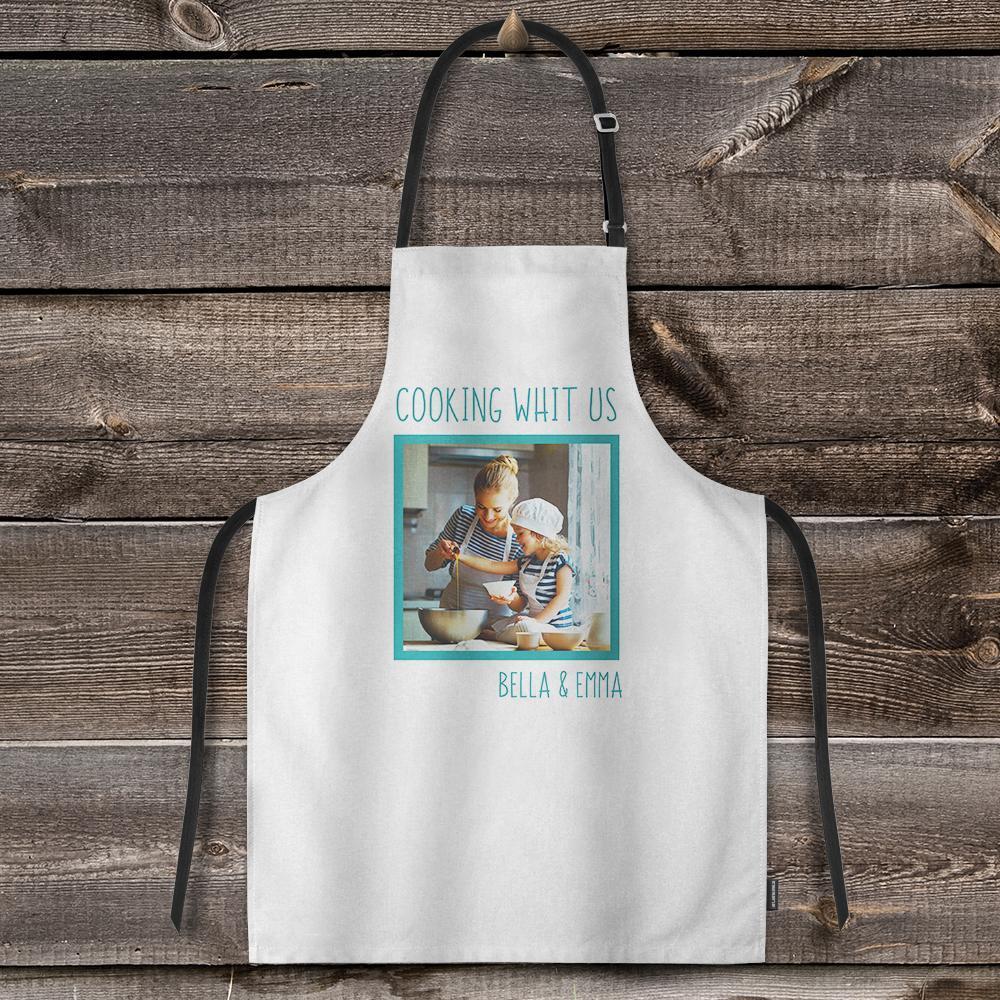 Flash Sale - Custom Adjustable Bib Photo Apron For Kitchen Cooking Restaurant BBQ Painting Crafting Gift-FaceSocksUSA