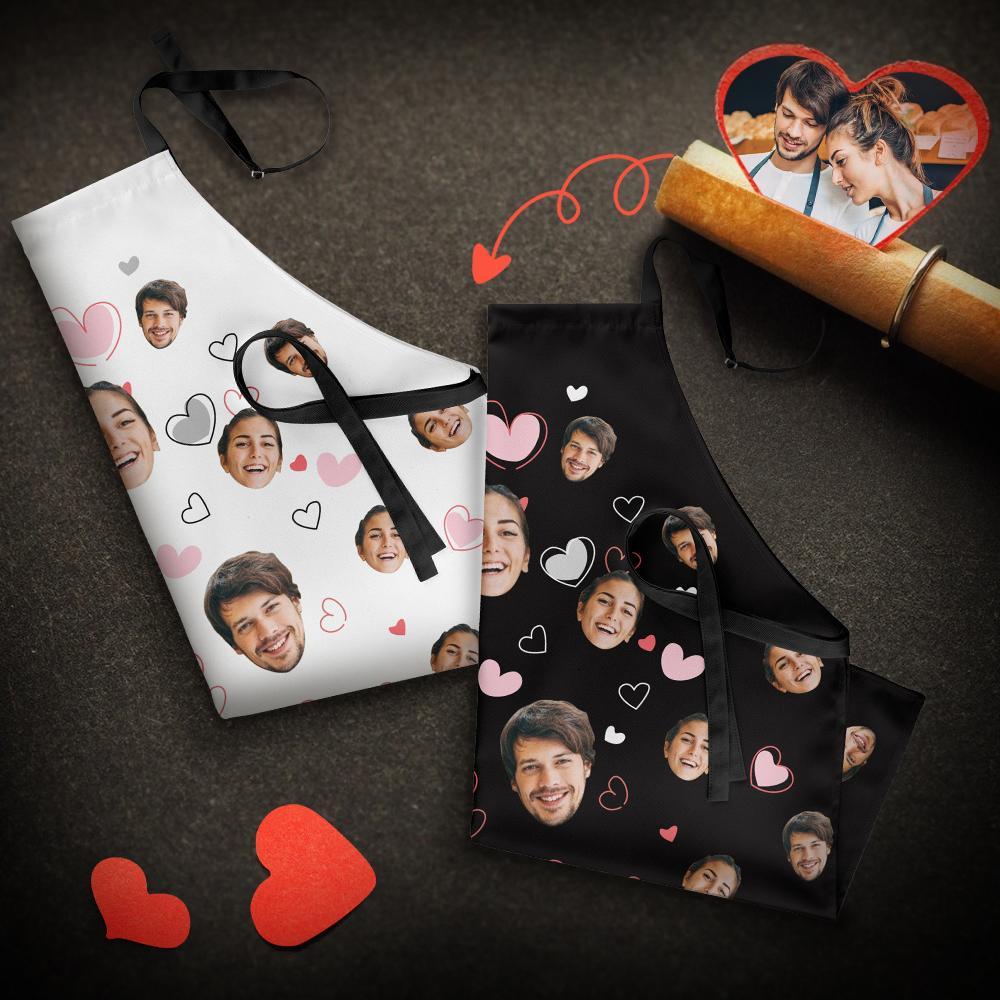 Custom Apron Matching Couple Apron with Photo His and Her Aprons Customized Apron-FaceSocksUSA