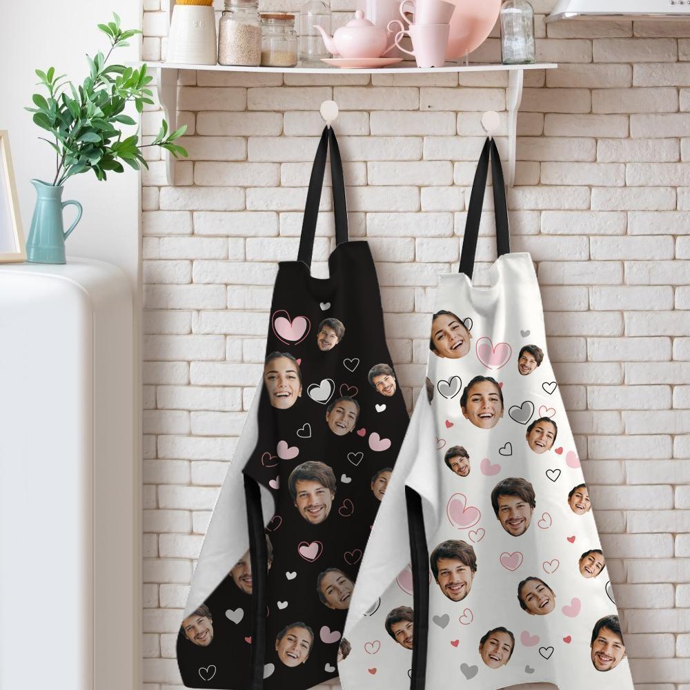 Custom Apron Matching Couple Apron with Photo His and Her Aprons Customized Apron-FaceSocksUSA