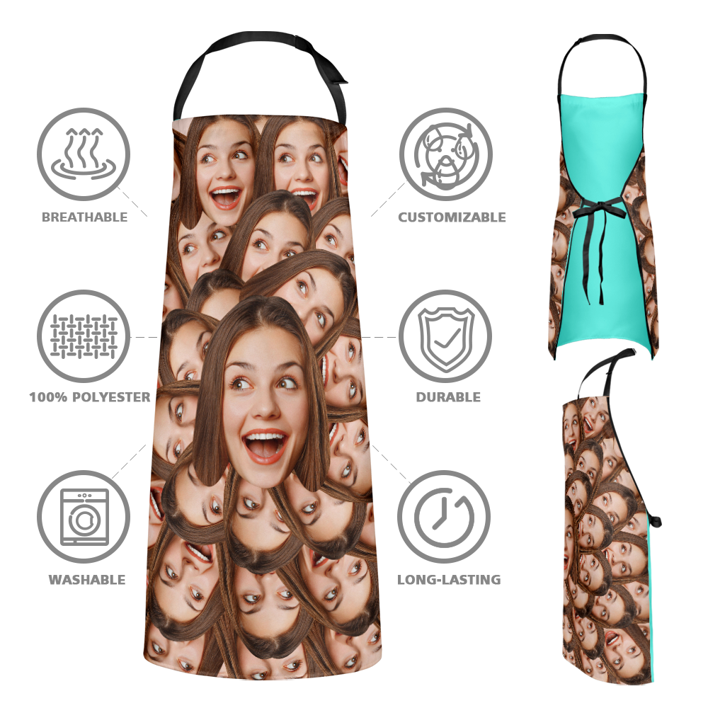 Custom Face Apron Your Funny Mash Chef Gift-FaceSocksUSA