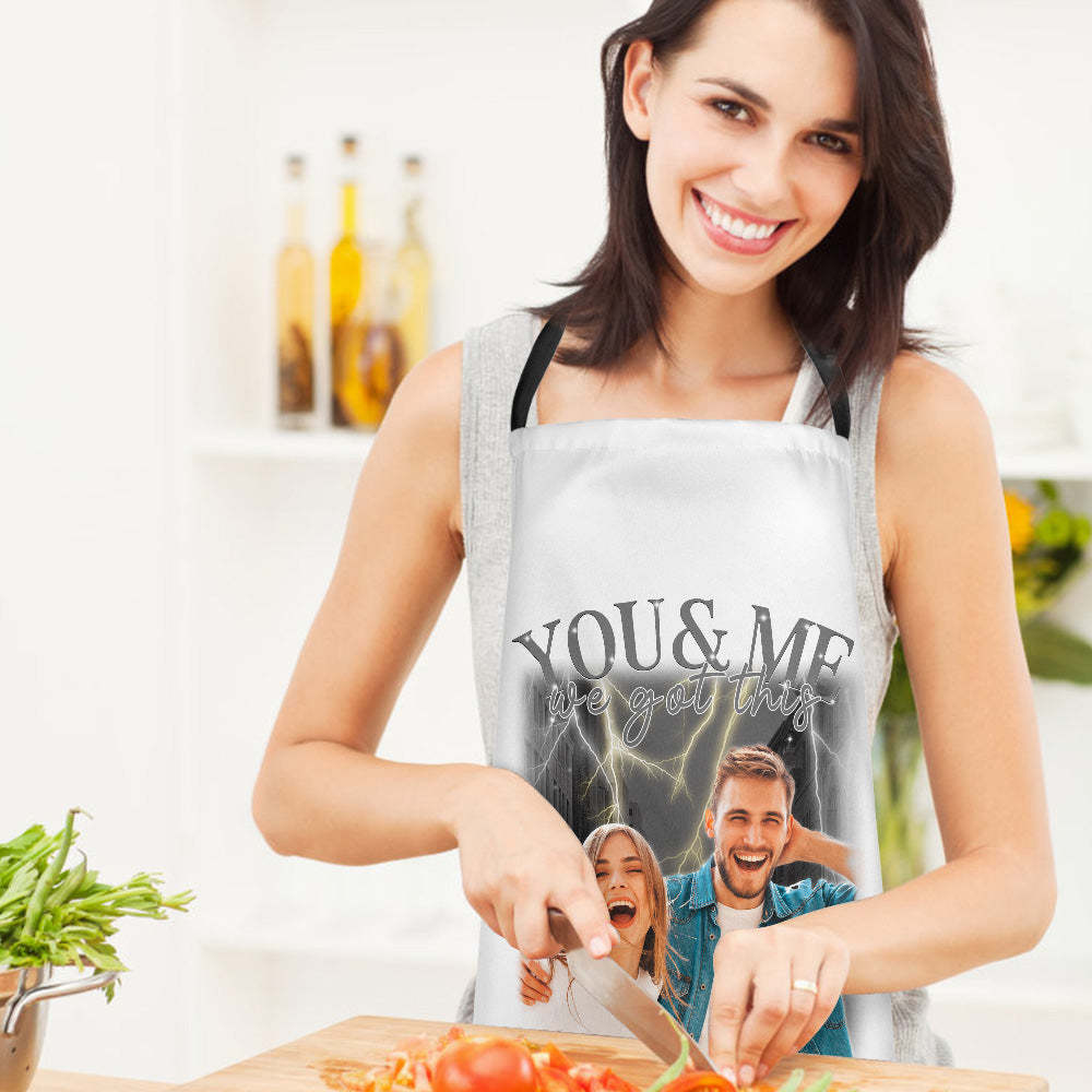 Custom Photo Vintage Apron Personalized Text Apron