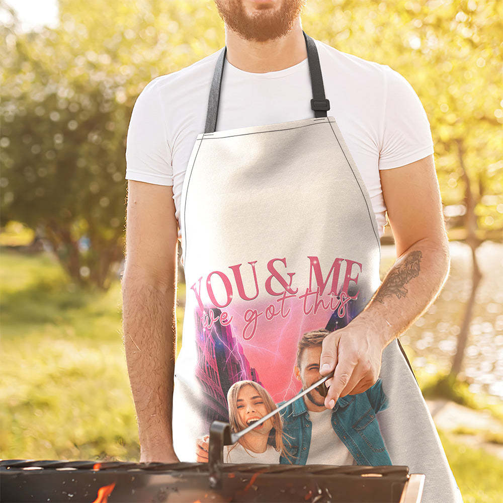 Custom Photo Vintage Apron Personalized Text Apron