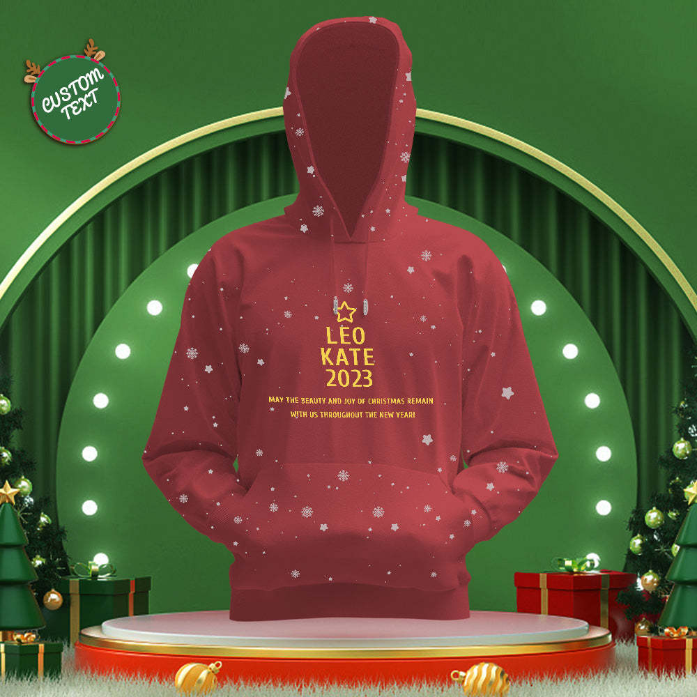 Custom Family Names Christmas Tree Hoodies Personalized Sweatshirts Christmas Day Gifts	 - FaceSocksUSA