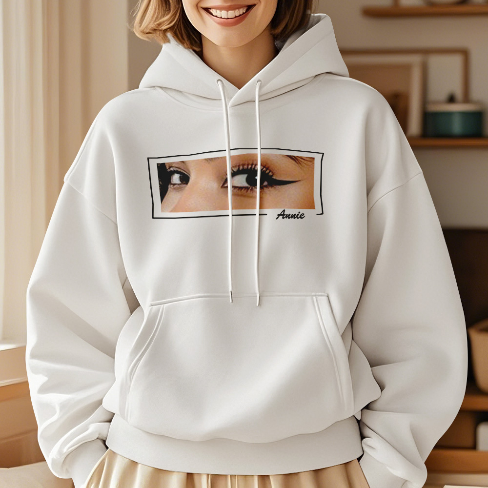 Unique Custom Eyes Tee Loved One's Eyes Shirt Personalized Eyes Artwork Tee Unique Eyes Sketch Art from Photo Gift for Your Love - FaceSocksUSA