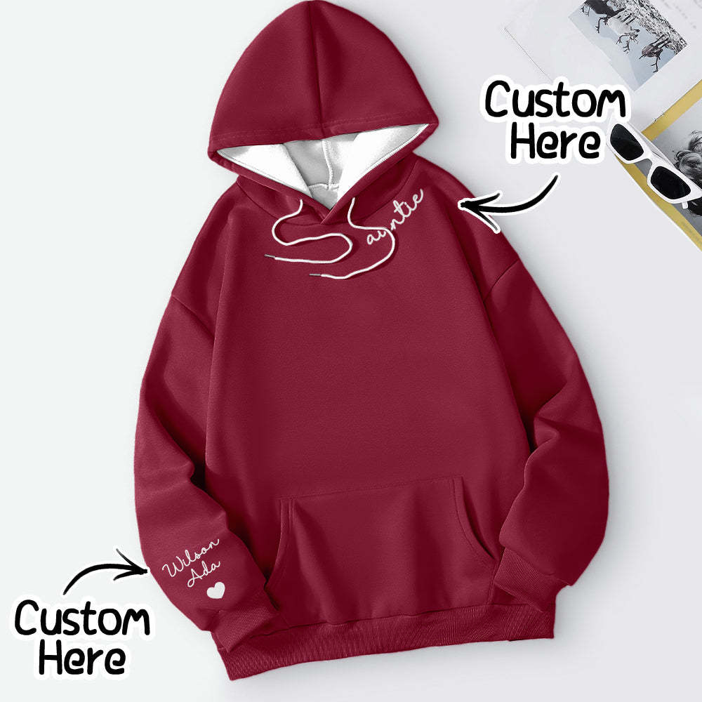 Personalized Sweatshirt Custom Text Long Sleeve Hoodie Gifts for Her	 - FaceSocksUSA