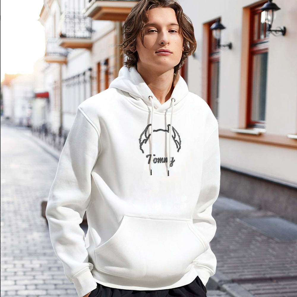 Custom Dog Ear Sweatshirt Personalized Embroider Dog Hoodie Gift for Dog Lovers	 - FaceSocksUSA