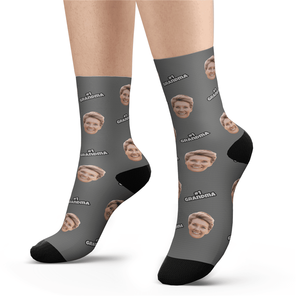 Custom #1 Grandma Socks	 - FaceSocksUSA