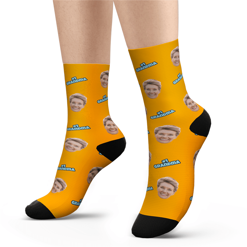 Custom #1 Grandma Socks	 - FaceSocksUSA