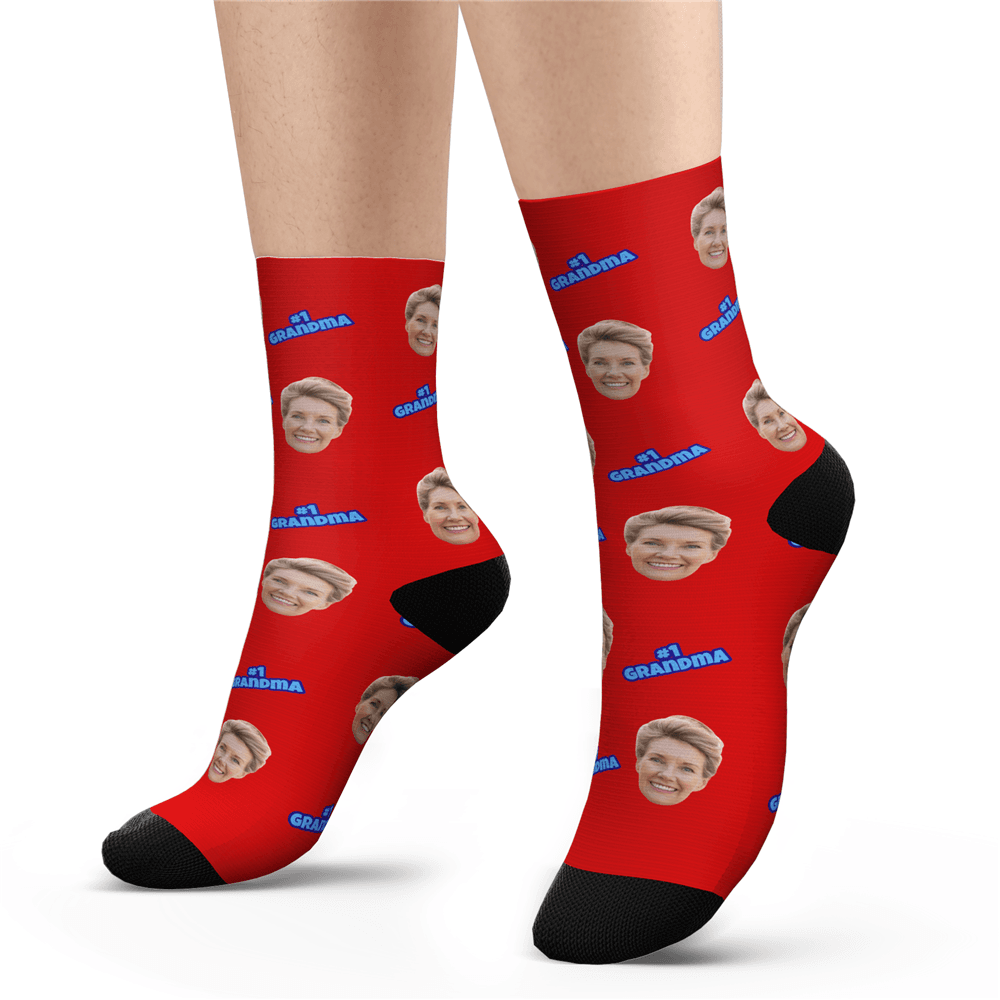 Custom #1 Grandma Socks	 - FaceSocksUSA
