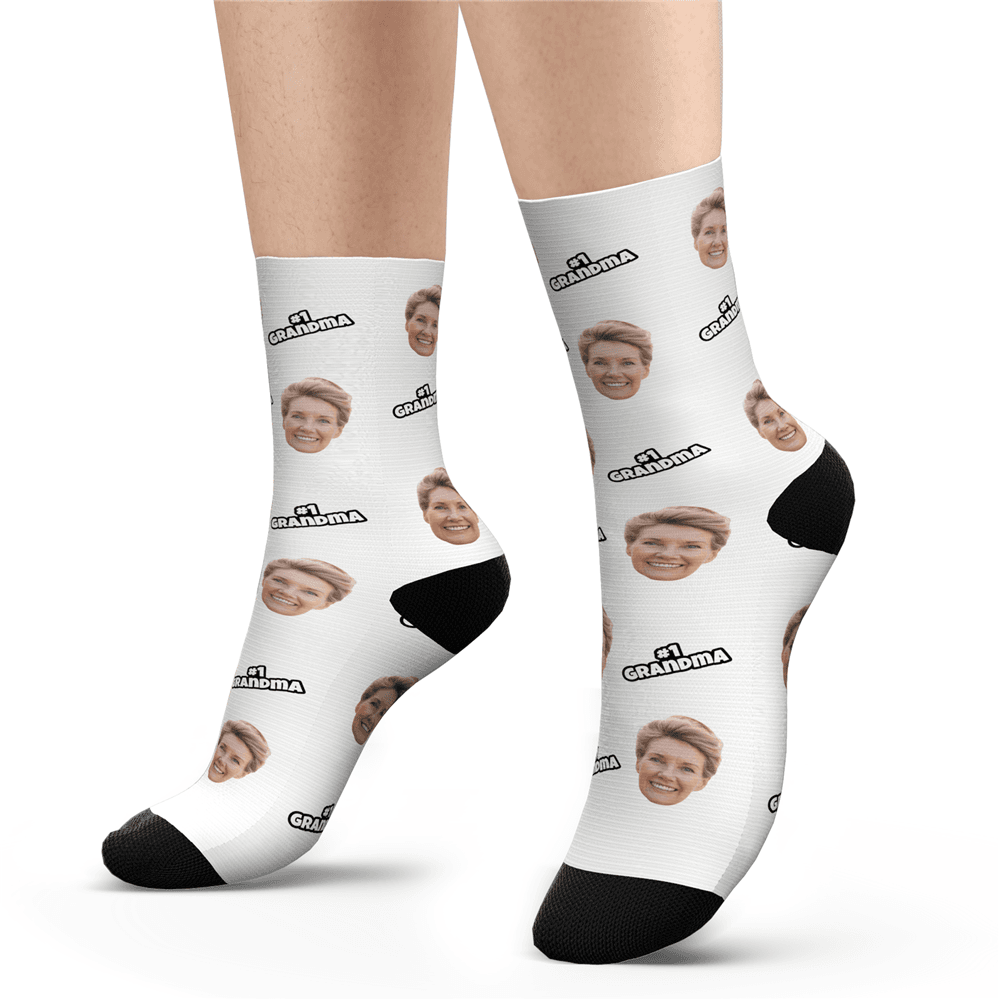 Custom #1 Grandma Socks	 - FaceSocksUSA