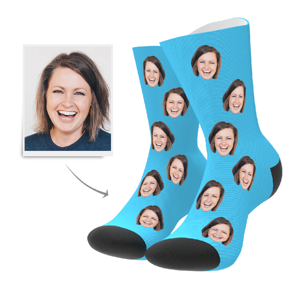 Custom Face Socks 3D Preview Christmas Gift-FaceSocksUSA