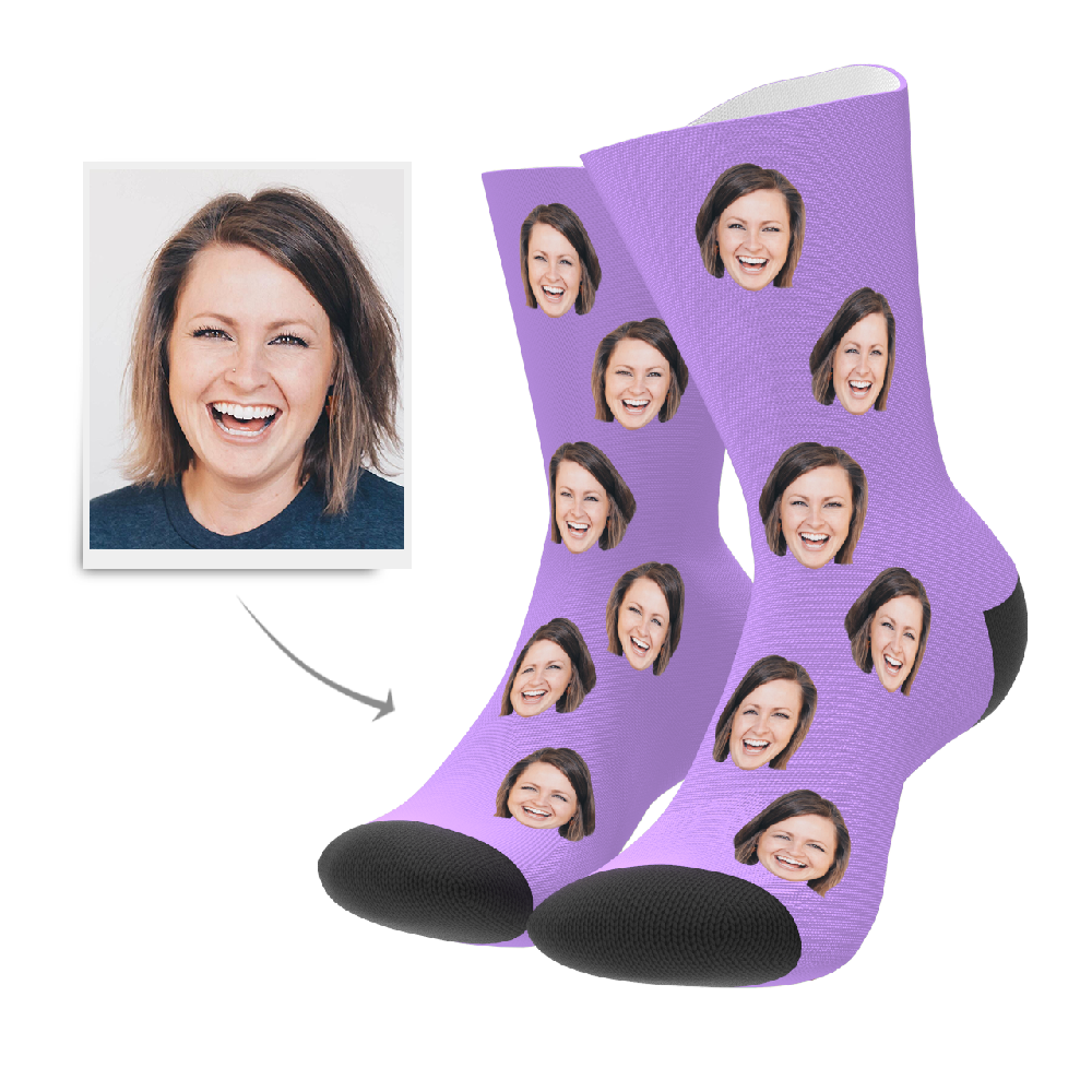 Custom Face Socks 3D Preview Christmas Gift-FaceSocksUSA