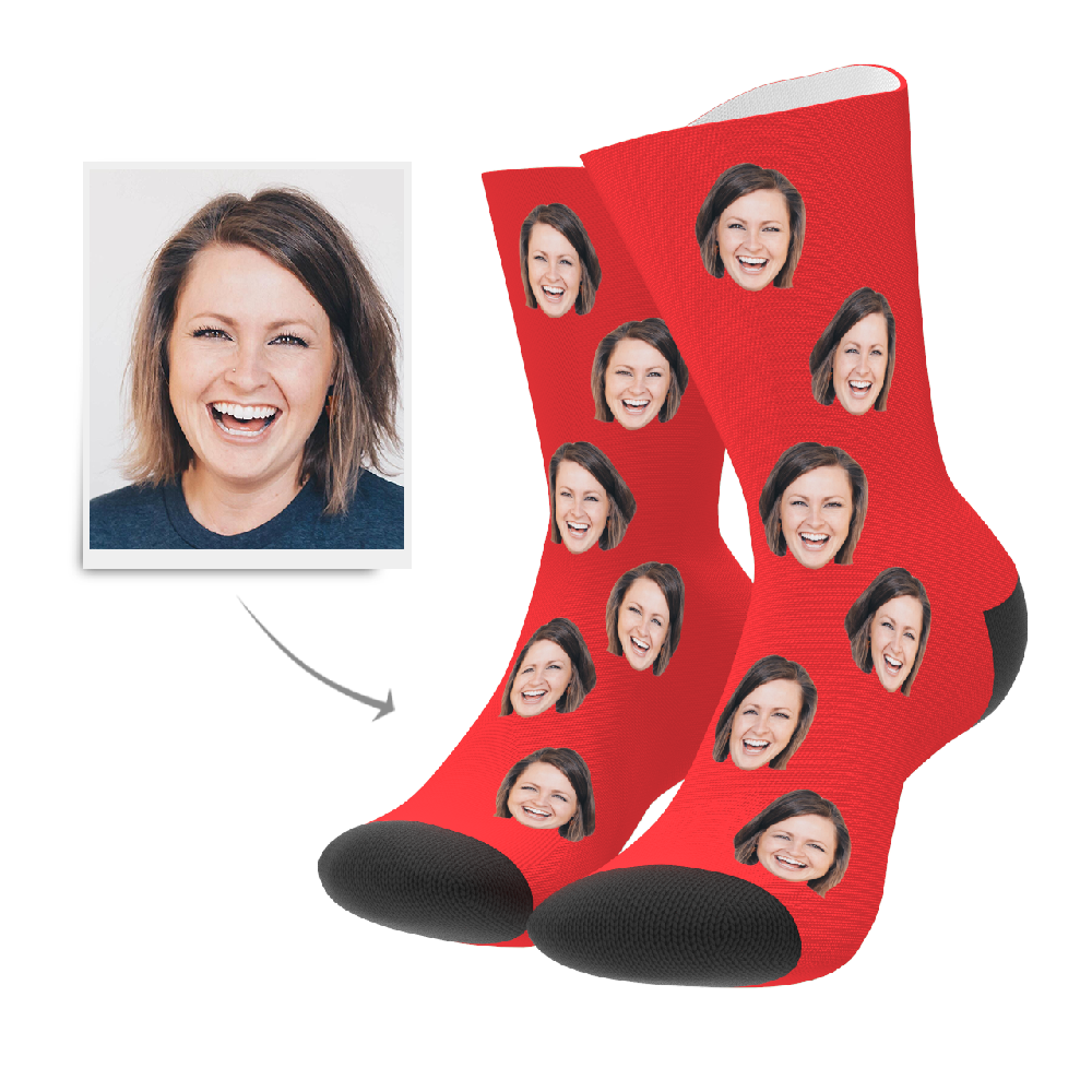 Custom Face Socks 3D Preview Christmas Gift-FaceSocksUSA