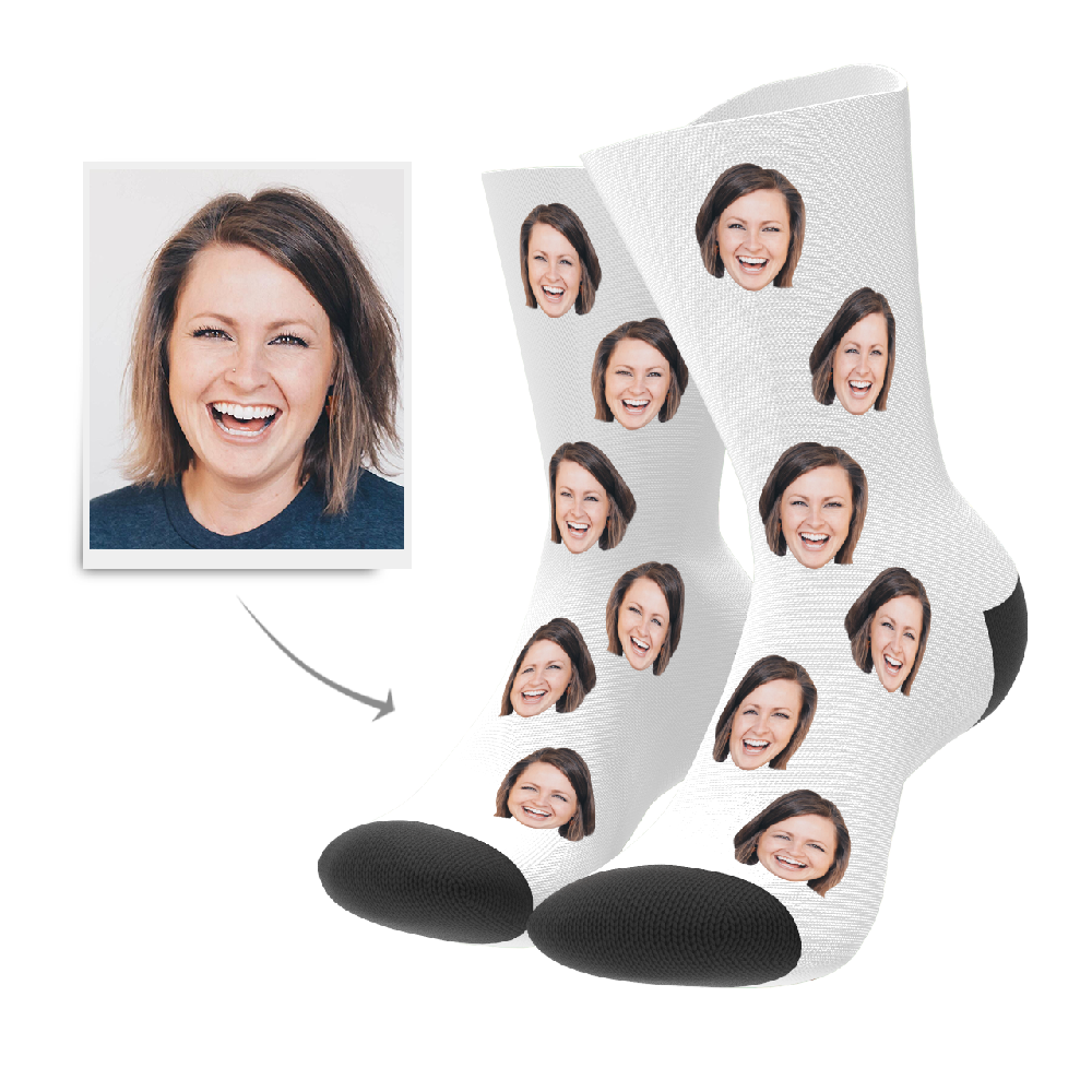 Custom Face Socks 3D Preview Christmas Gift-FaceSocksUSA
