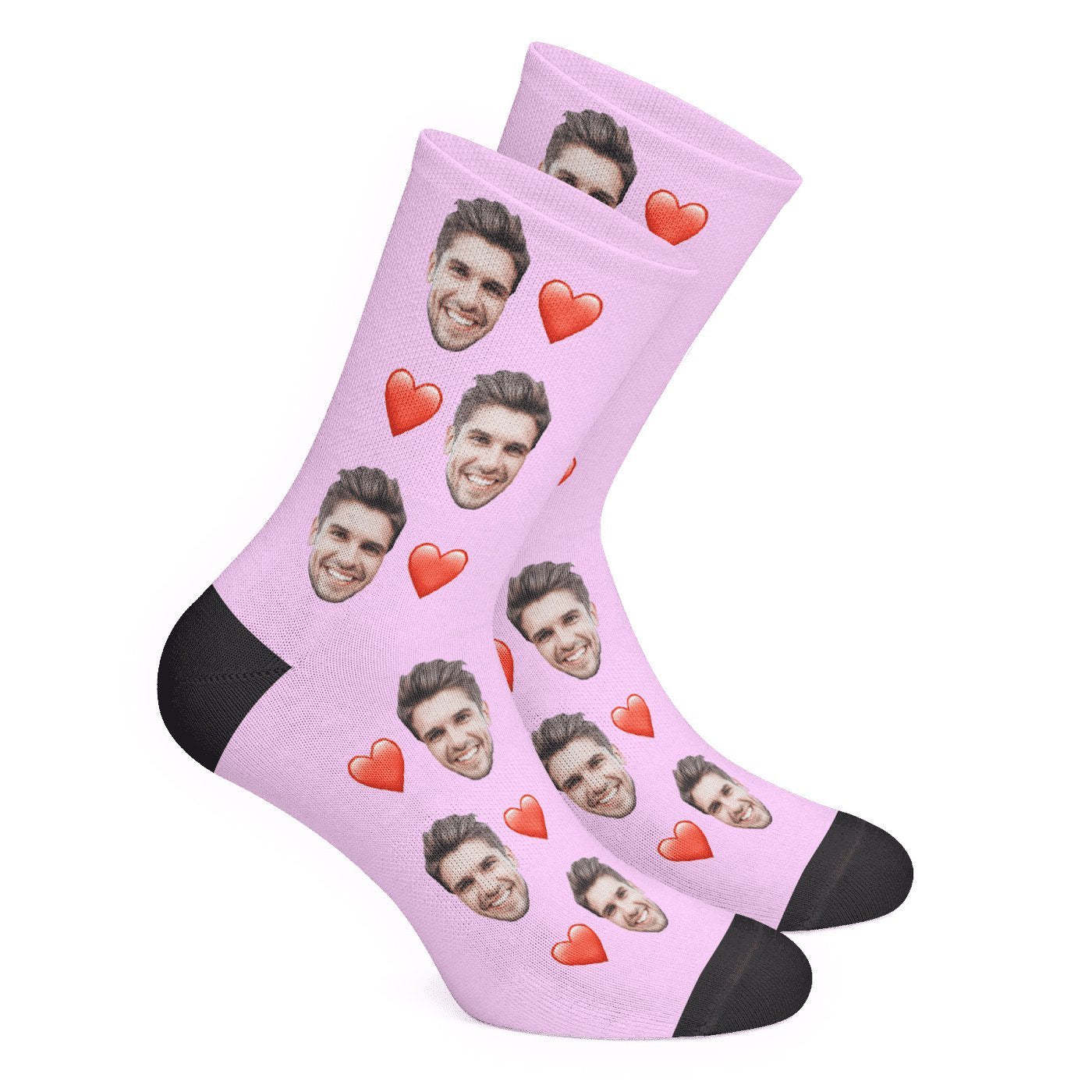 Custom Photo Love Face Socks-FaceSocksUSA