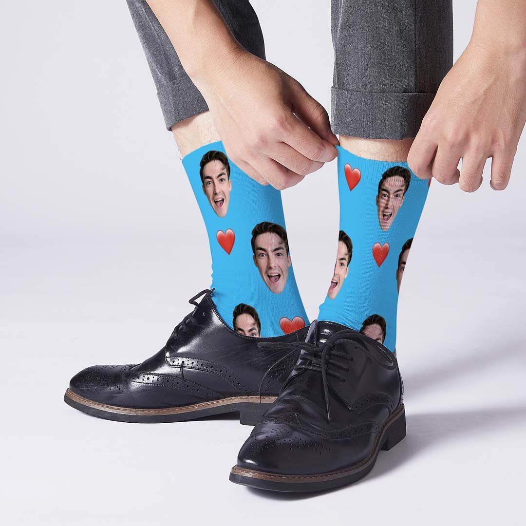 Custom Heart Socks-FaceSocksUSA