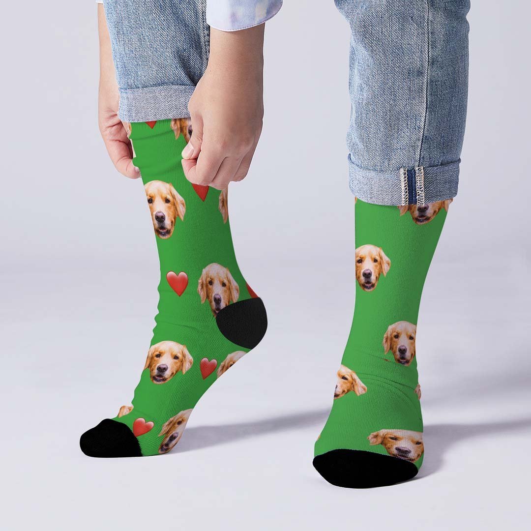 Custom Heart Socks-FaceSocksUSA