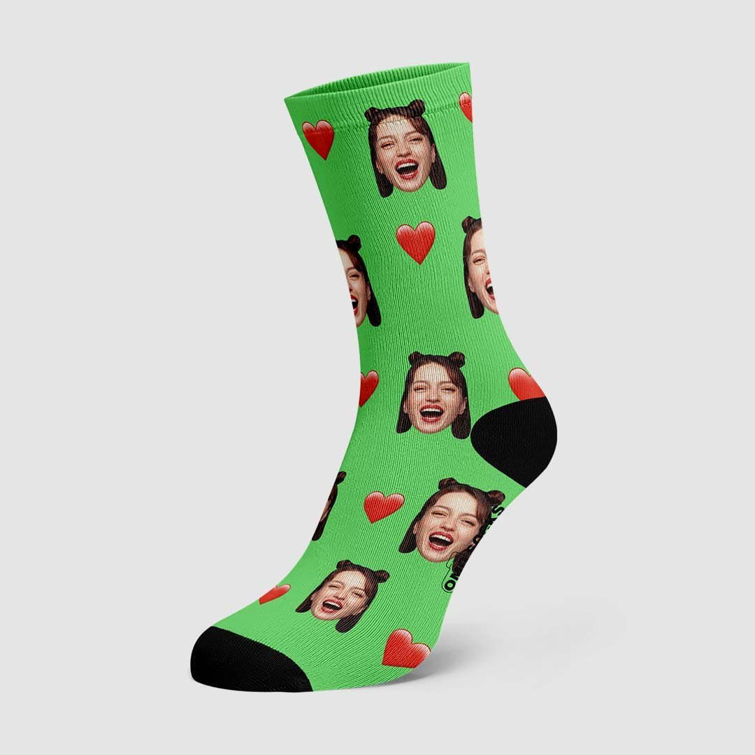 Custom Heart Socks-FaceSocksUSA