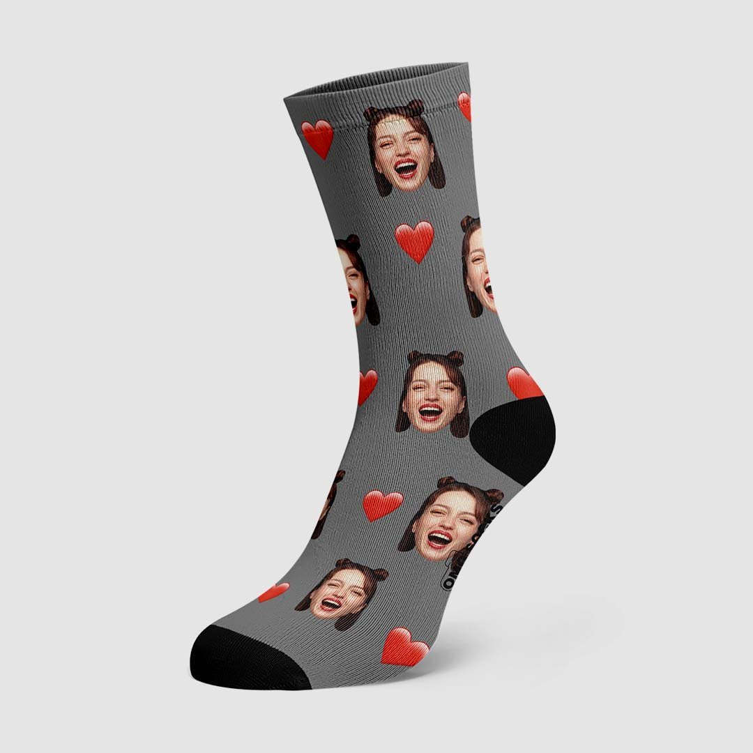 Custom Heart Socks-FaceSocksUSA