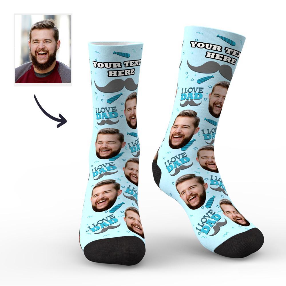 Love Dad Custom Face Socks