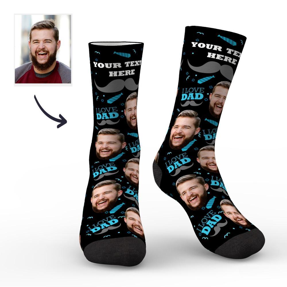 Love Dad Custom Face Socks