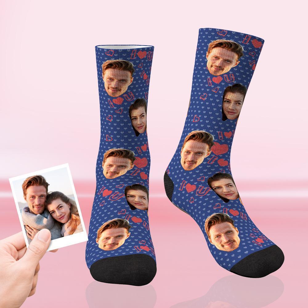 Best Gift For Your Lover Custom Love Face Socks Multiple Colour-FaceSocksUSA