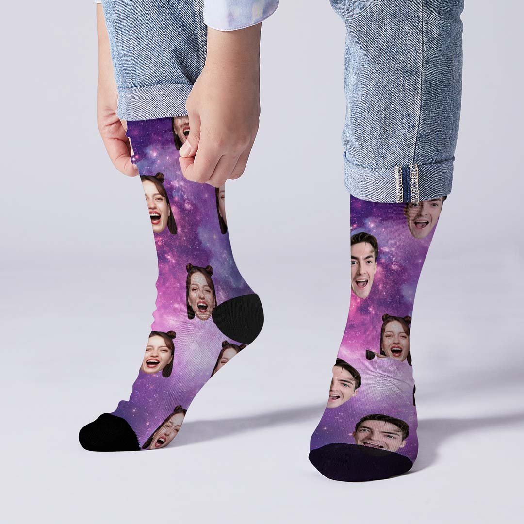 Custom Galaxy Socks-FaceSocksUSA