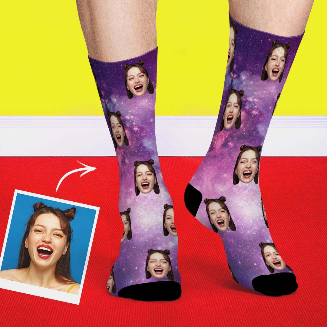 Custom Galaxy Socks-FaceSocksUSA