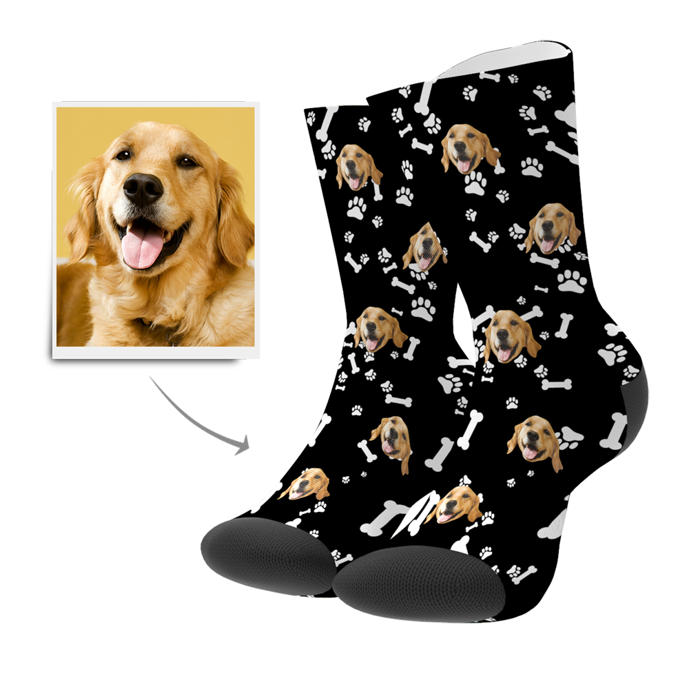 Custom Dog Face Photo Socks-FaceSocksUSA