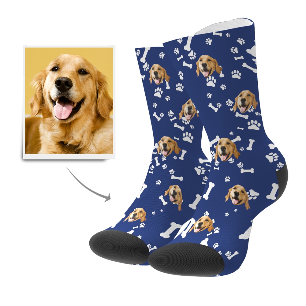 Custom Dog Face Photo Socks-FaceSocksUSA