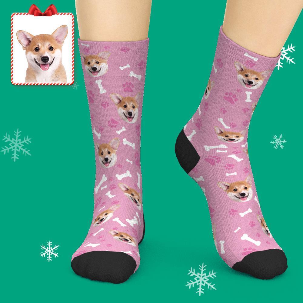 Custom Face Dog Socks With Your Text 3D preview - FaceSocksUSA