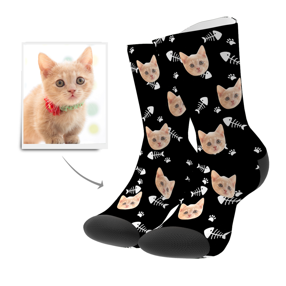 Custom Cat Socks-FaceSocksUSA