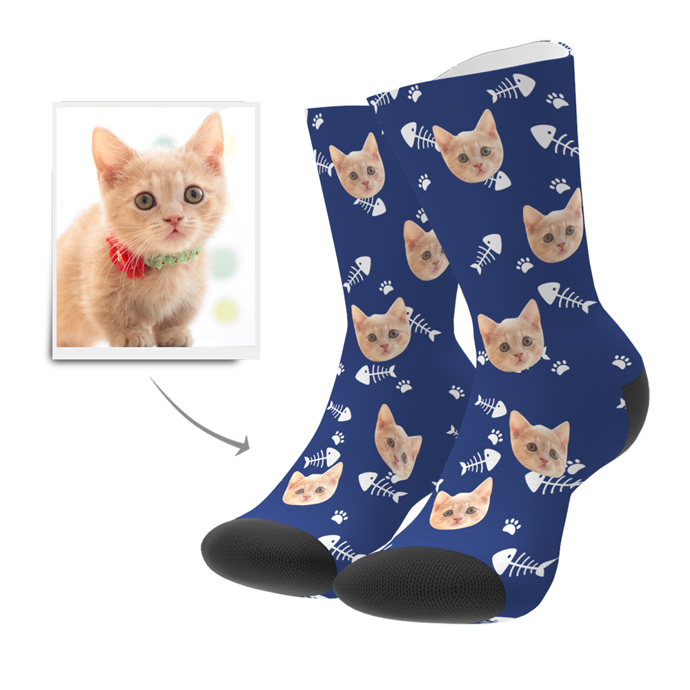 Custom Cat Socks-FaceSocksUSA
