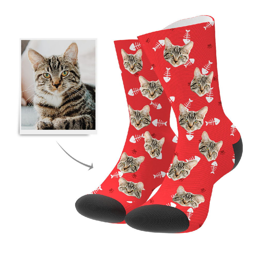 Custom Cat Socks-FaceSocksUSA