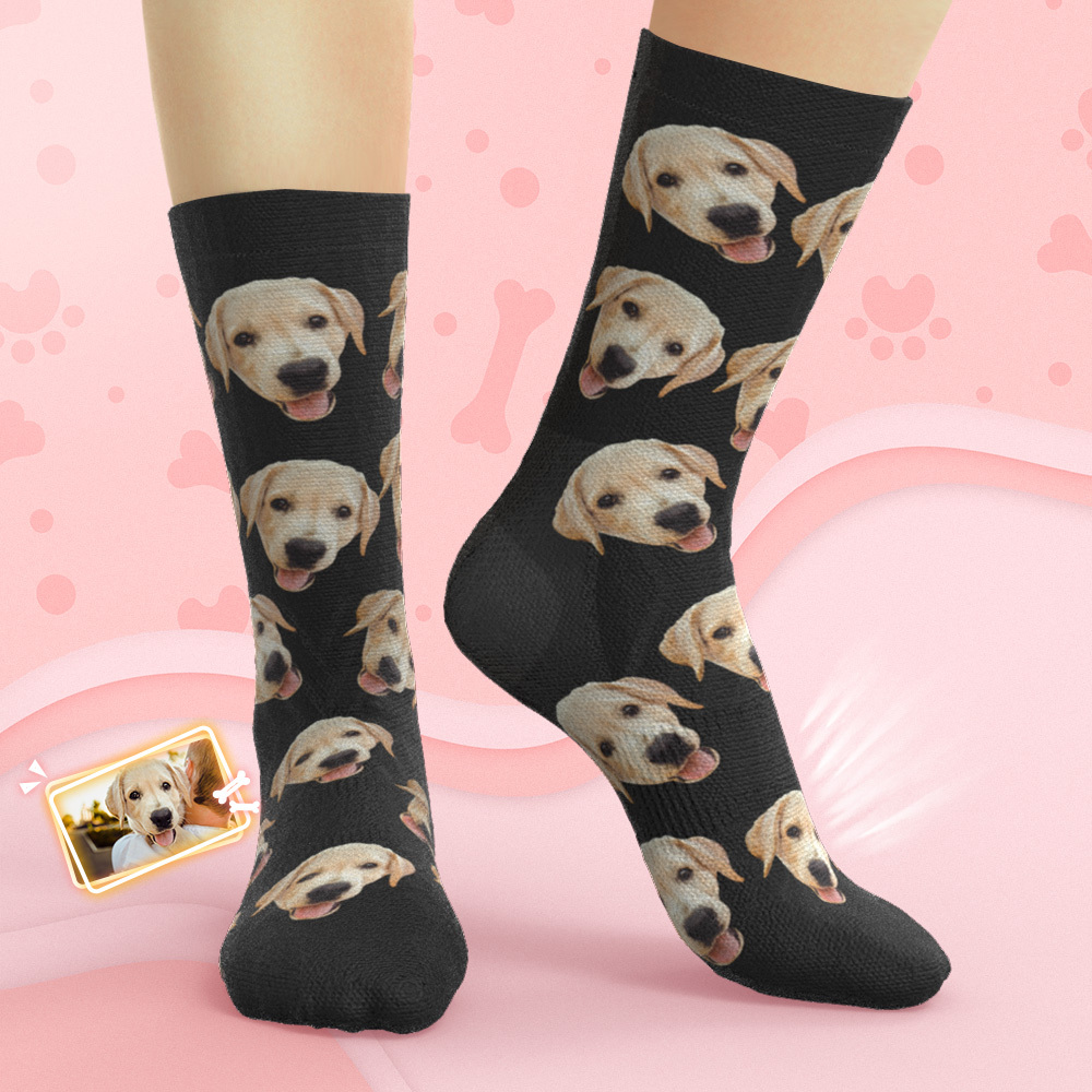 Custom Big Face Socks Personalized Photo Socks Christmas Gift
