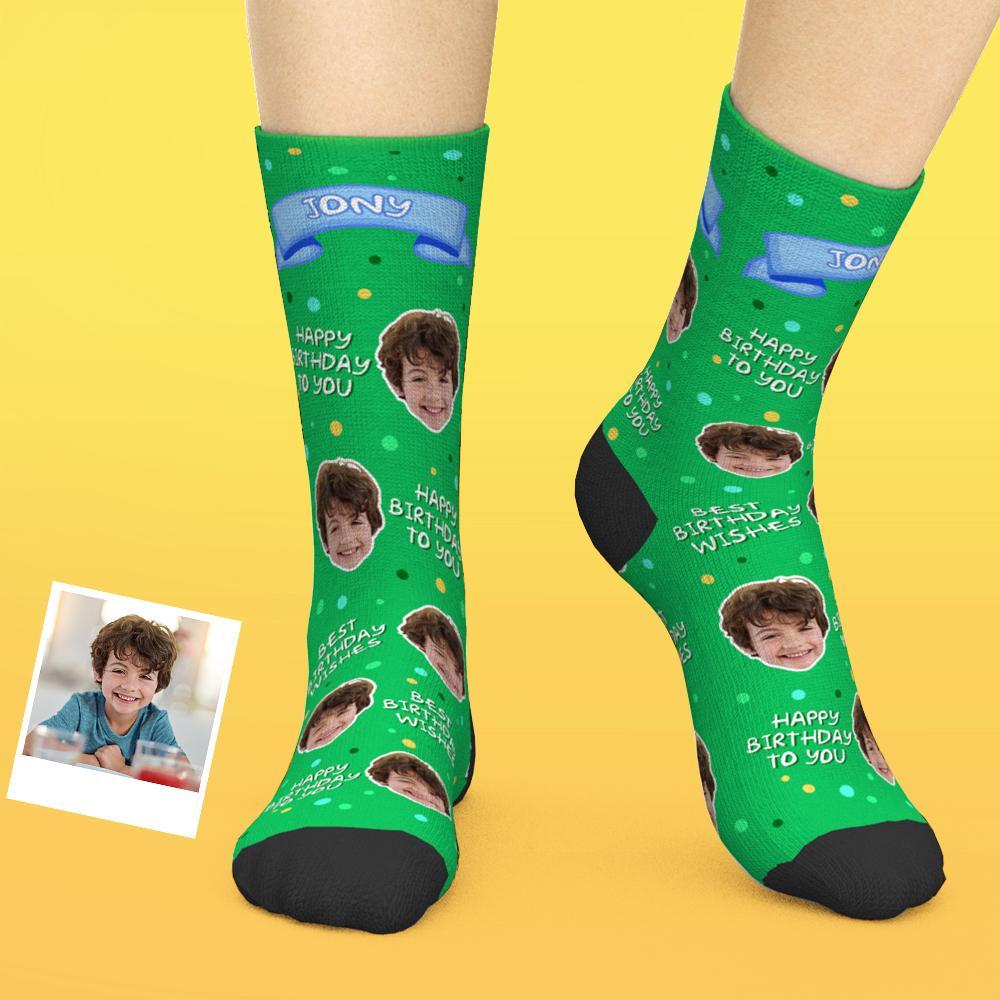 Birthday Gifts, Custom Face Socks Add Pictures And Name Best Birthday Wishes - FaceSocksUSA