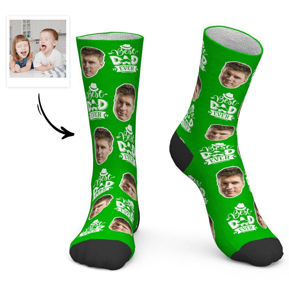 Father's Day Gift - Custom Socks Face Socks Best Dad Ever-FaceSocksUSA