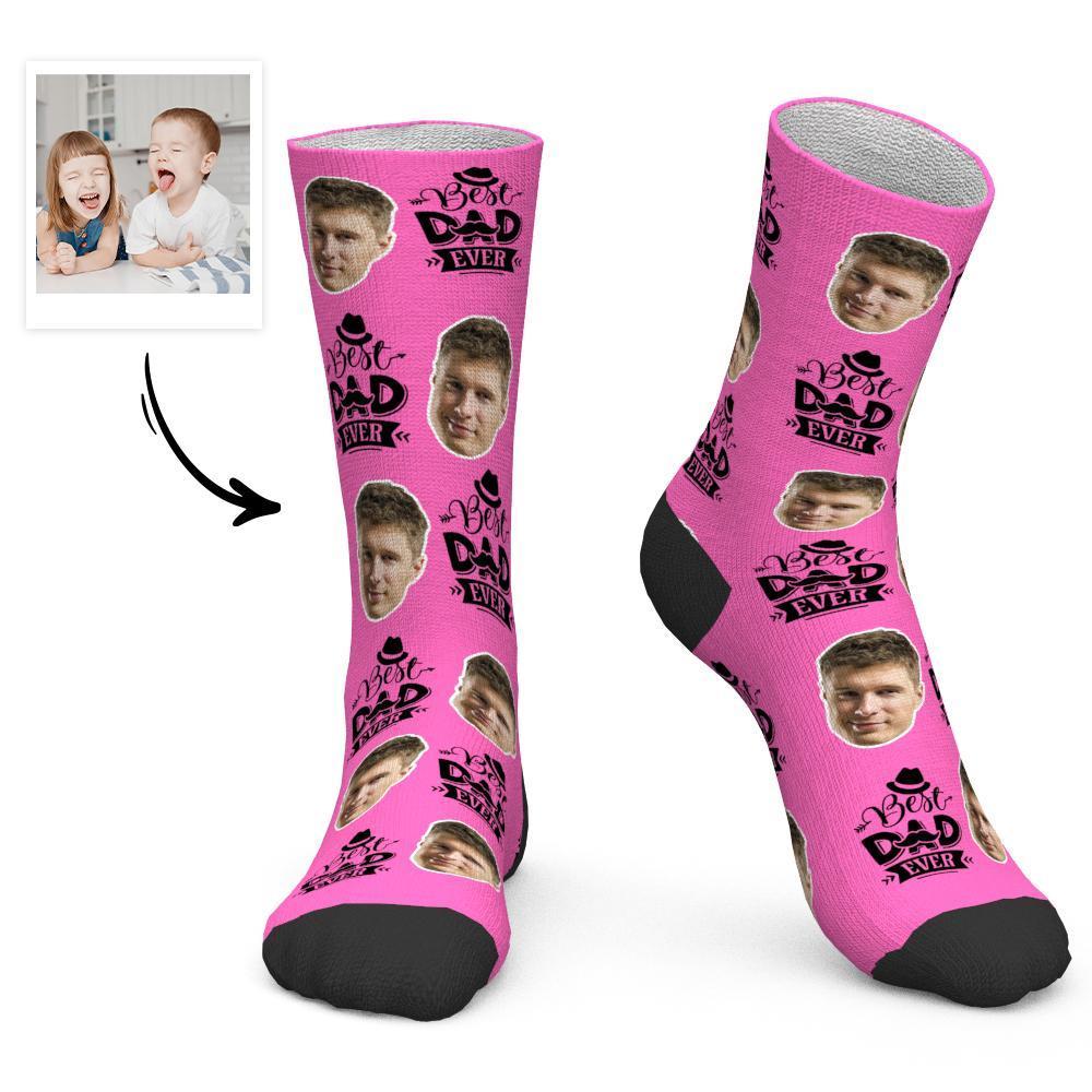 Father's Day Gift - Custom Socks Face Socks Best Dad Ever-FaceSocksUSA