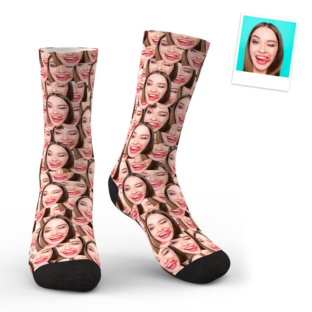 3D Preview Custom Face Mash Socks Gifts for Him