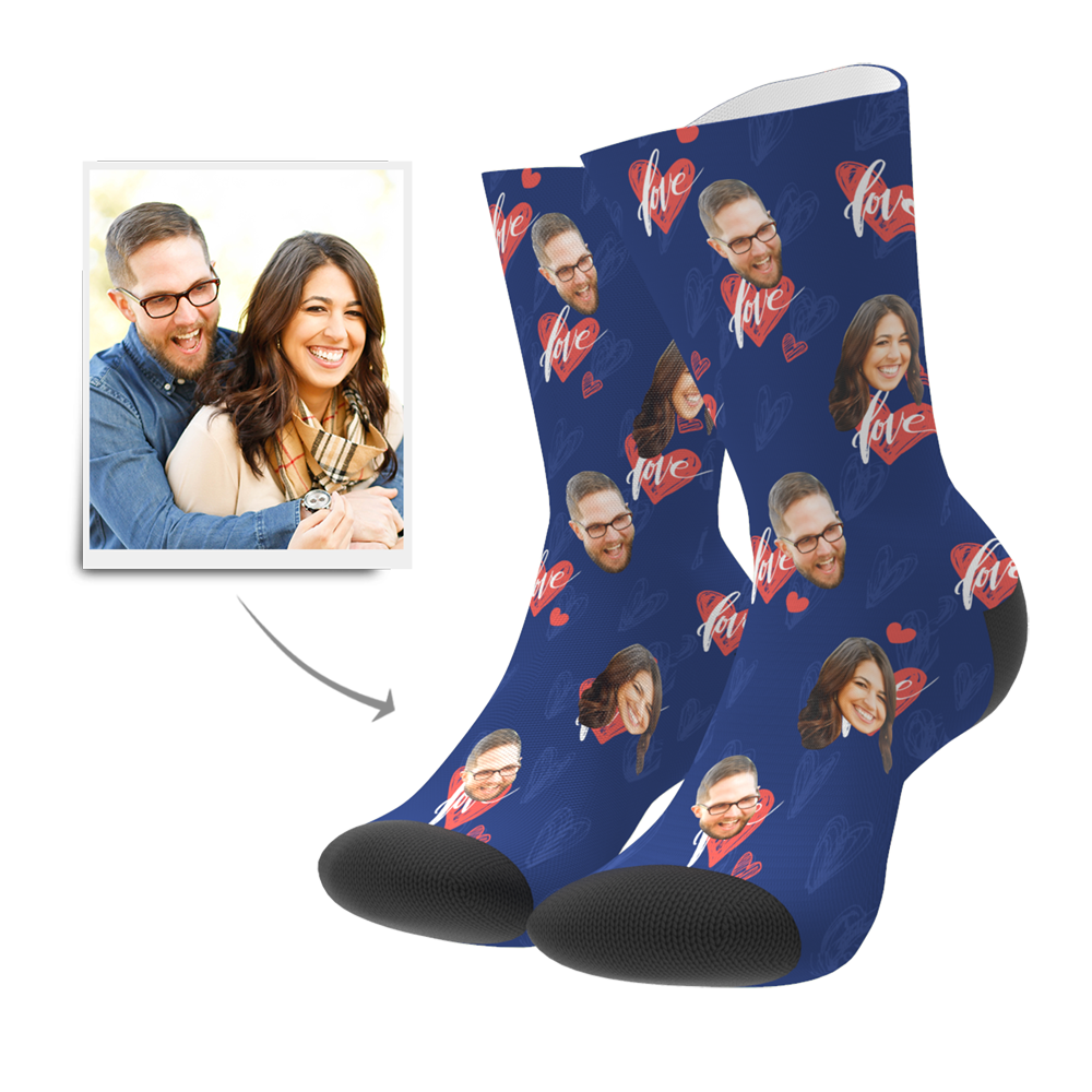 Custom Heartbeat Socks-FaceSocksUSA