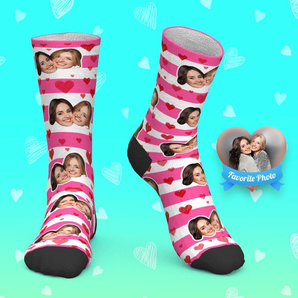 Custom Socks Personalized Photo Socks BFF Socks For Friends - FaceSocksUSA