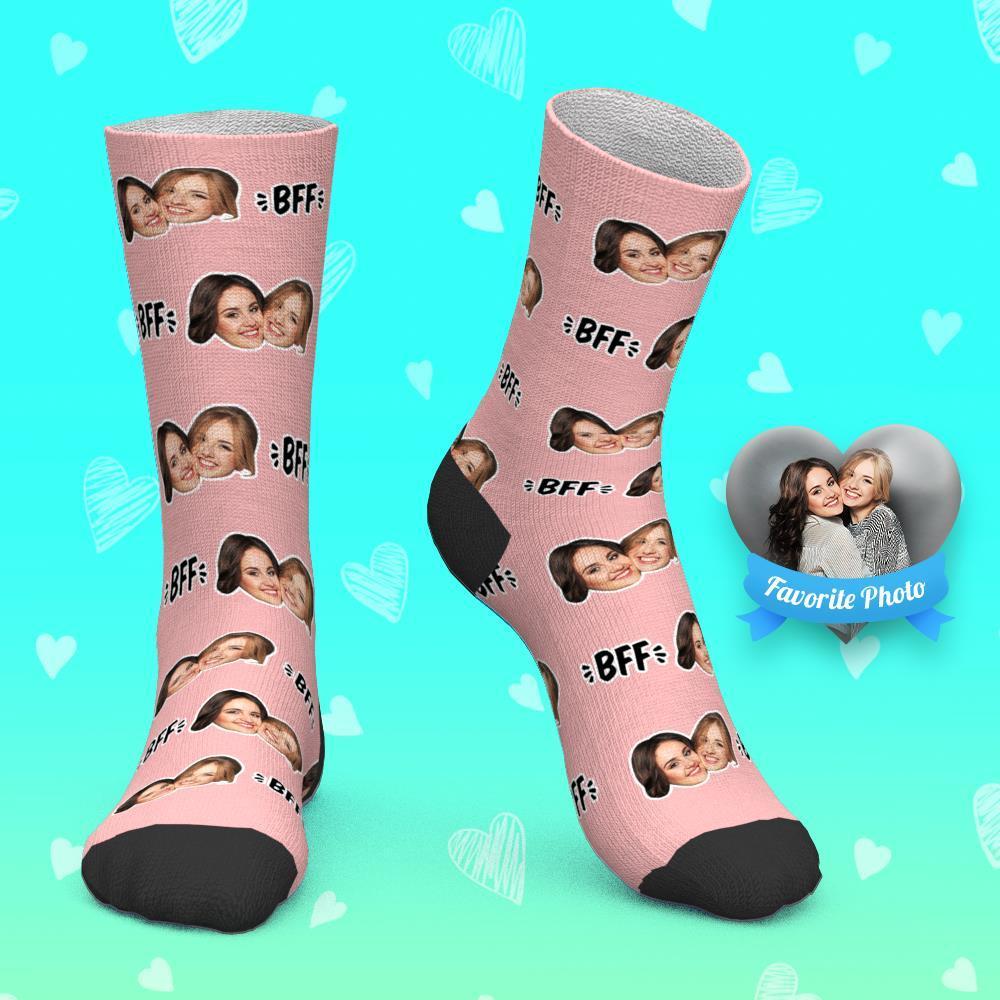 Custom Socks Personalized Photo Socks Best Friend Forever BFF Socks - FaceSocksUSA