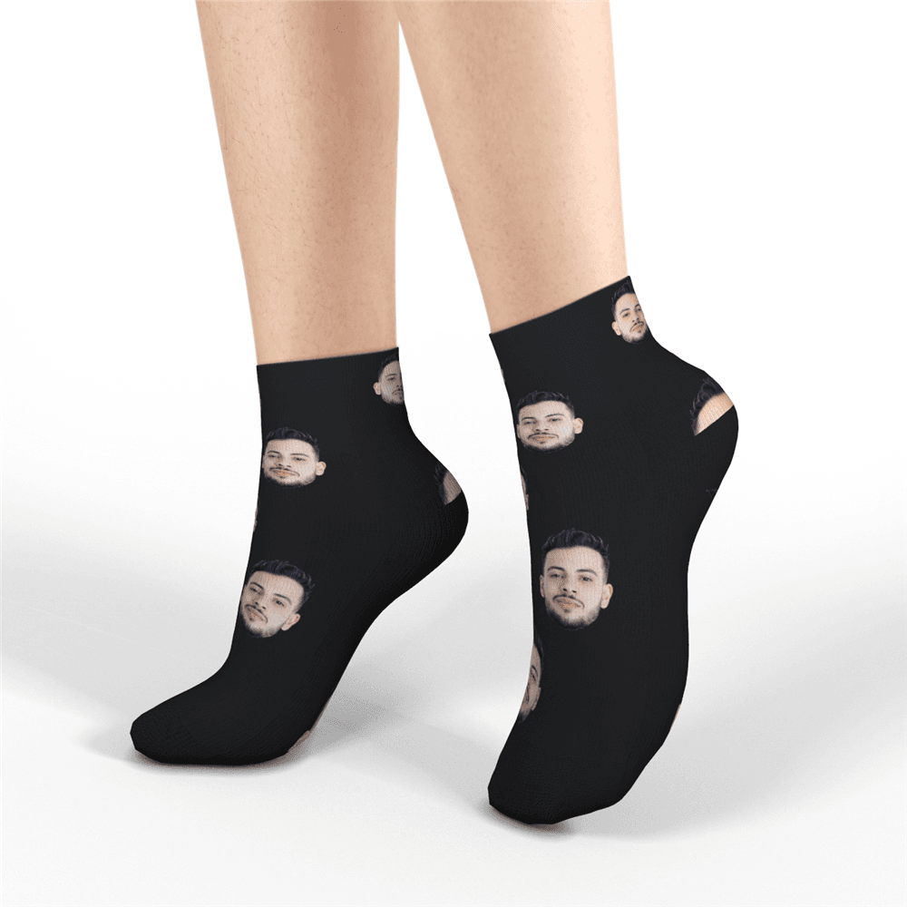 Custom Face Socks Short Socks, Colorful Photo Socks Summer Socks-FaceSocksUSA
