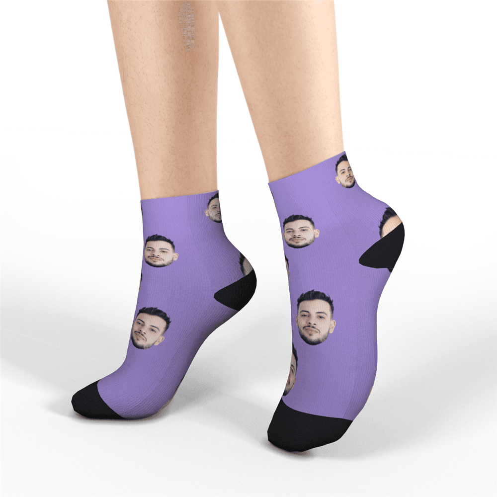 Custom Face Socks Short Socks, Colorful Photo Socks Summer Socks-FaceSocksUSA