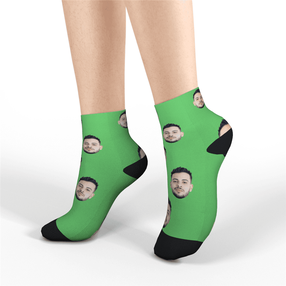 Custom Face Socks Short Socks, Colorful Photo Socks Summer Socks-FaceSocksUSA